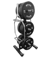 CFF-BPR6 Mobile Bar & Olympic Bumper Plate Rack